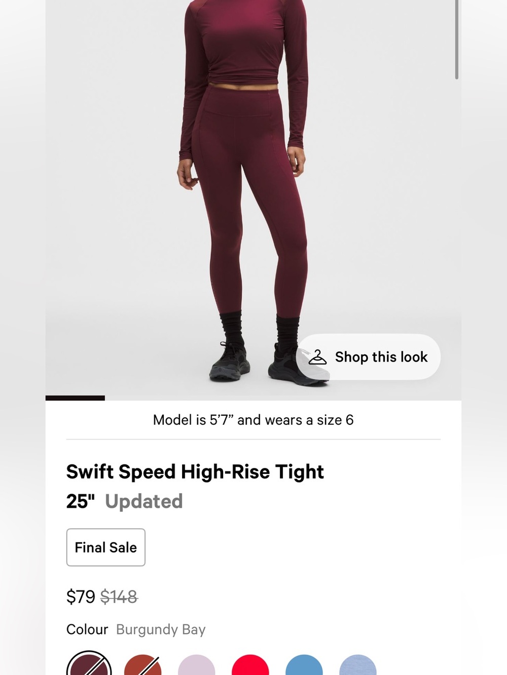 lululemon athletica High-Waist Leggings in Deep Wine